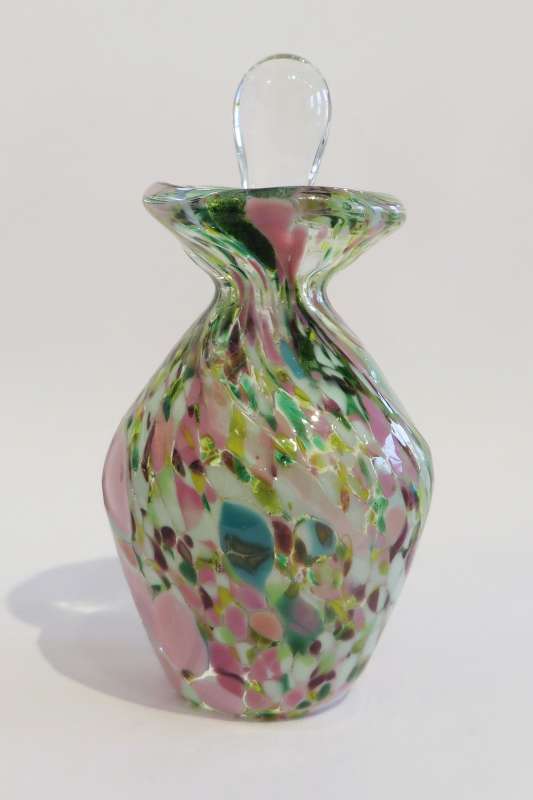 Green and Pink Perfume Bottle