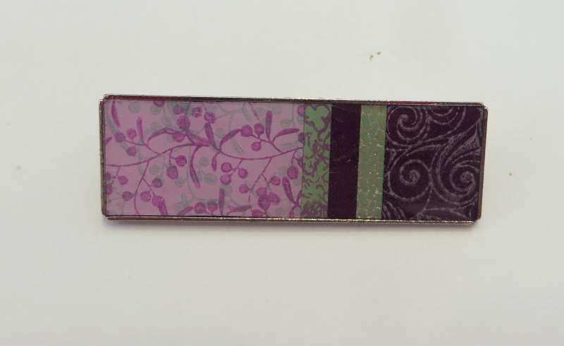 Slim rectangle brooch