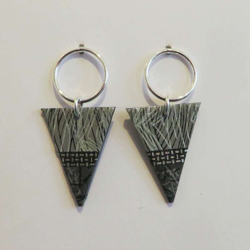 Triangle stud earrings