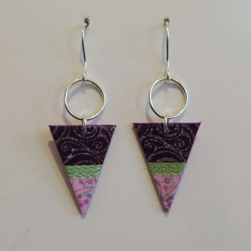 Triangle drop earrings