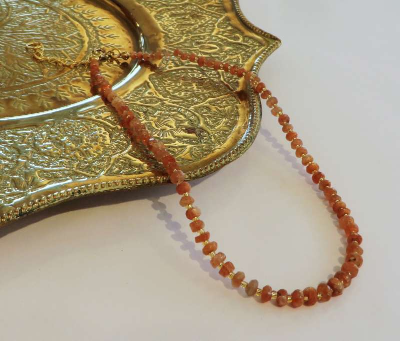Graduated Sunstone Necklace