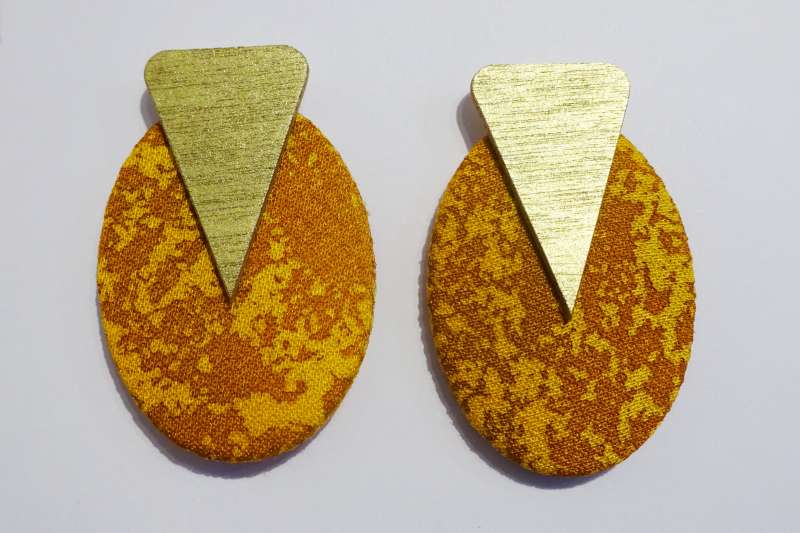 Yellow Ellipse Earrings
