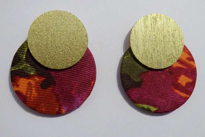 Two Moons Green Earrings